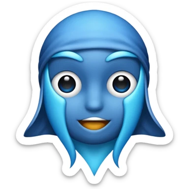 Laço azul escuro sticker