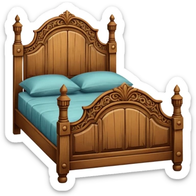 vintage antique old wooden aesthetic bed sticker