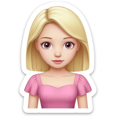 Film student Blonde girl pink sticker