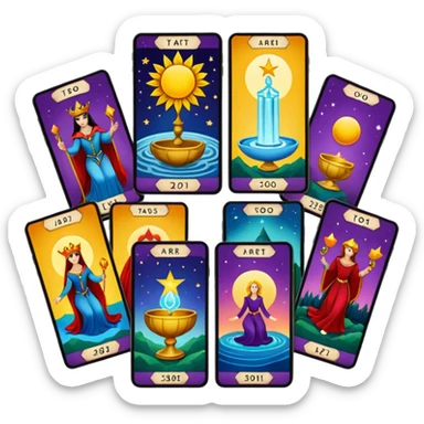 tarot cards sticker
