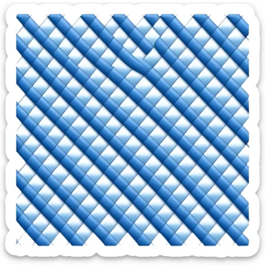 Cloudy blue check  sticker