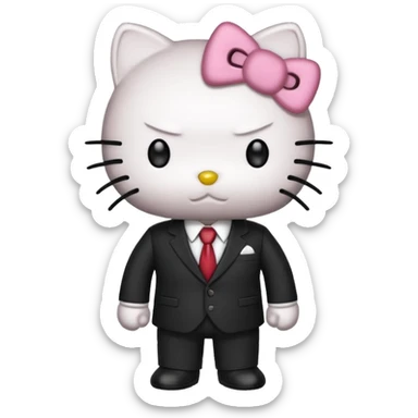 Mafia boss hello kitty sticker