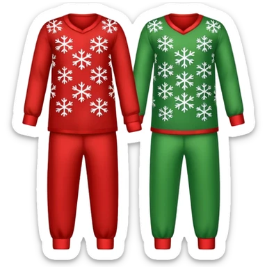 xmas pajamas - no person just clothes,  sticker