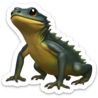 Salamandra haciendo burla sticker