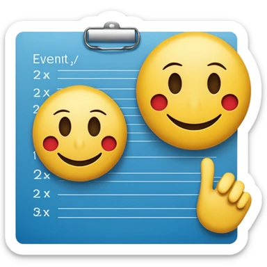 event report document with a smiley and a disappointed face sticker