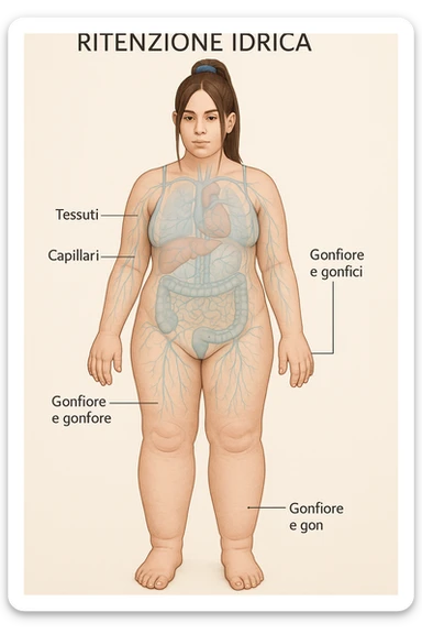 Donna anatomicamente con ritenzione idrica sticker