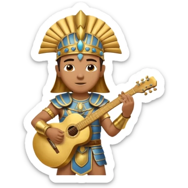 pharaoh gladiator play guitar sticker