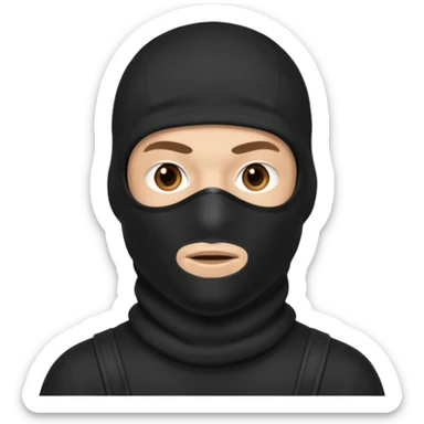 man in balaclava sticker