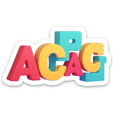 simple, clean, 3D text image with the word 'pacsi' centered, no emoji or face, transparent background sticker