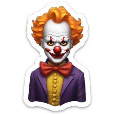 Clown in a batman suit sticker