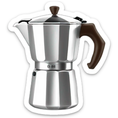 moka pot silver sticker
