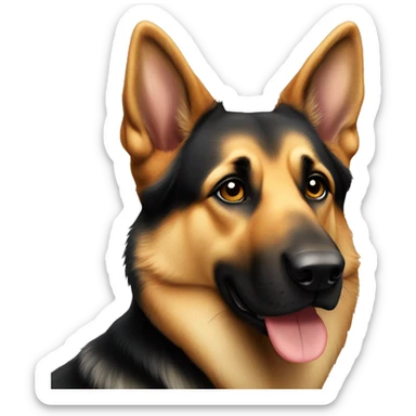 German shepherd bicolor sticker