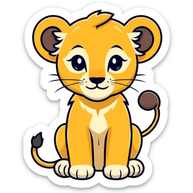 a muslim lion cub sticker