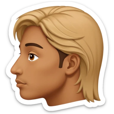  aquiline nose, side view sticker