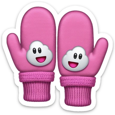 pink pair of mittens sticker