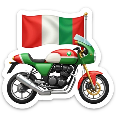 motorbike with italian flag and sun sticker