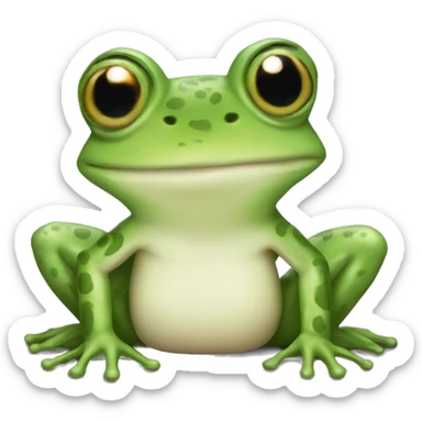 Frog the artist sticker
