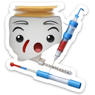 The letters EMA with a syringe  sticker