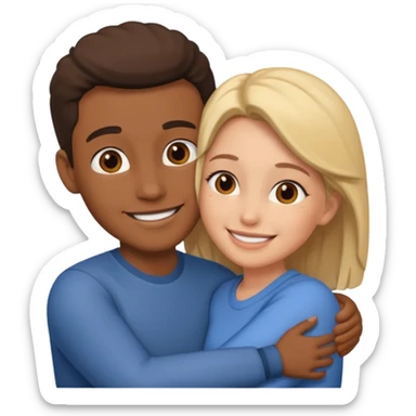 couples hug sticker