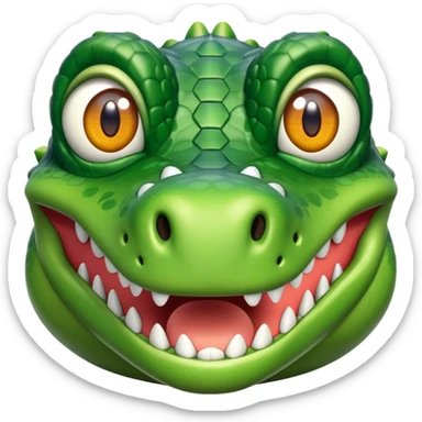 Avión con cara de cocodrilo  sticker