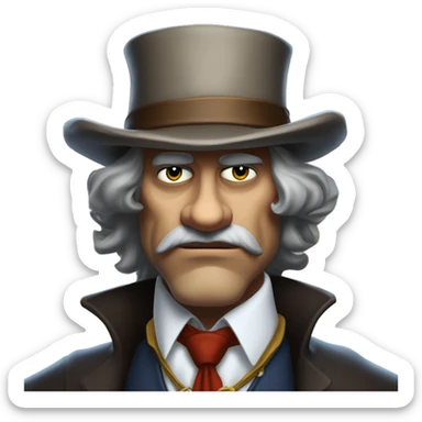 Warcraft detective in Uncle Scrooge style, oil paint, mysterious eyes, intricate lips, masterpiece pose, odd perspective, beautiful, desirable, logical sticker