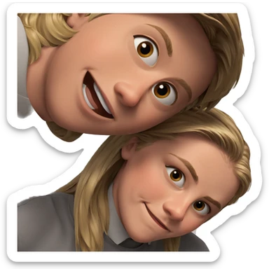 blonde and brown haired boys sticker