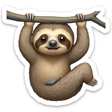 rock skin on a sloth sticker