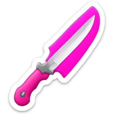 pink knife sticker