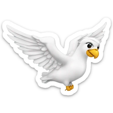 Wing with ranch sticker