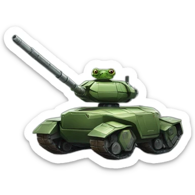 A robot armored turtle tank sticker