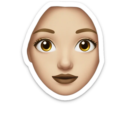 White girl with eye makeup and dark blonde hair sticker