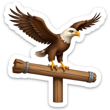 Eagle drag a post sticker