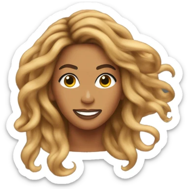 beyonce hair blowing in the wind sticker