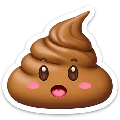 haggerd poopy caca funny sticker