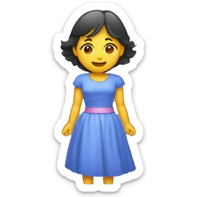 pleine lune avec esquisse de femme derrière sticker