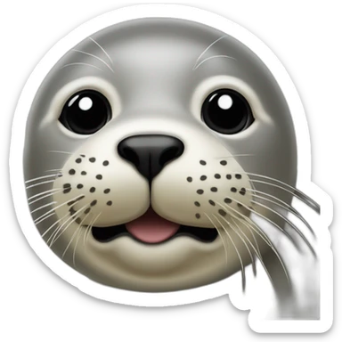 The seal has a large nostril sticker
