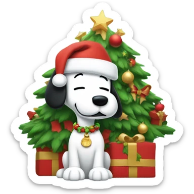 Snoopy merry Christmas sticker