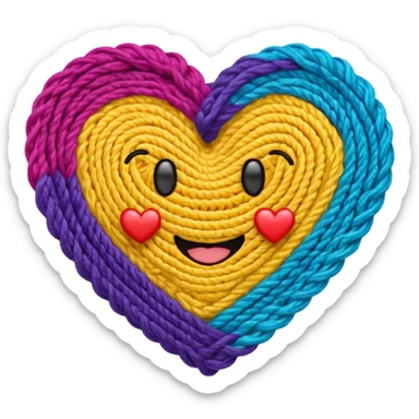 Crochet con emojis típicos  sticker
