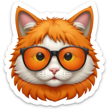 Cat with sunglasses sticker