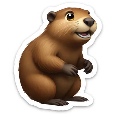 Beaver in poland sticker