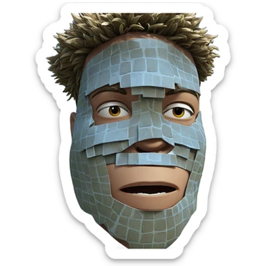 boy under a tree portrait sticker