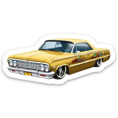 1964 impala low rider  sticker