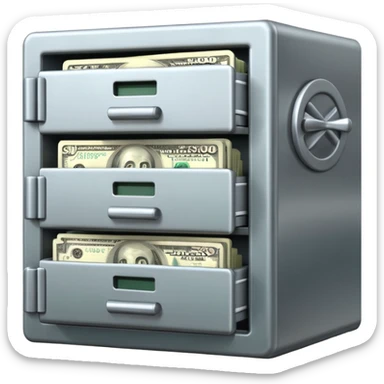 Money safe with money sticker