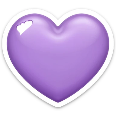 A light purple heart emoji sticker