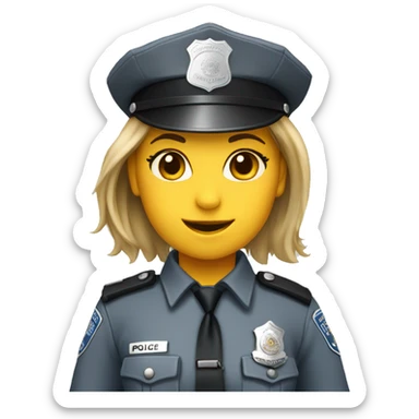 female rabbit grey police sticker