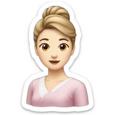 Girl chignon akita sticker