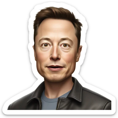 photorealistic elon musk sticker