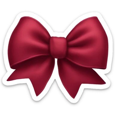 Crimson velvet bow sticker