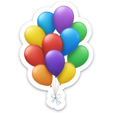 Balloons rainbow sticker