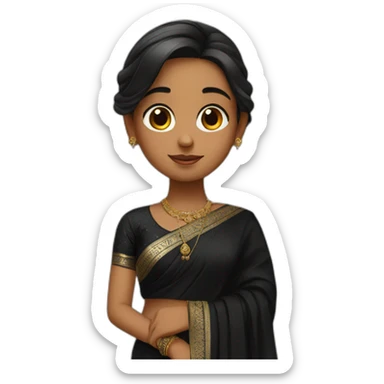  girl with black saree sticker